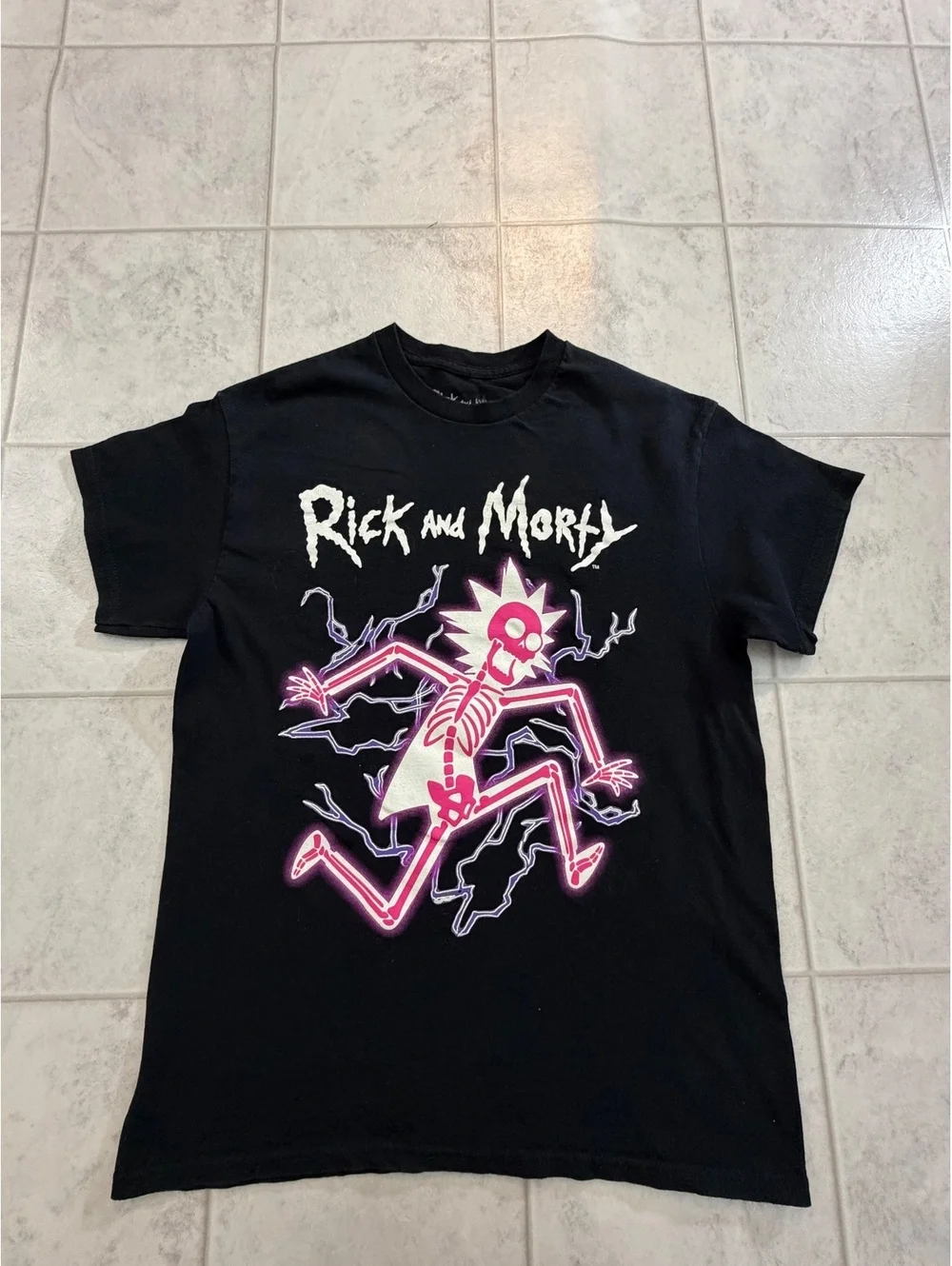 Rick and Morty black graphic T-shirt